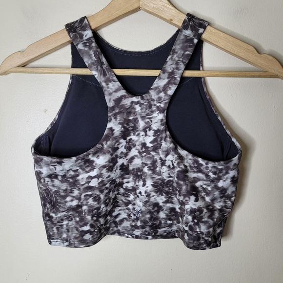 Athleta NWT Conscious Crop Sports Bra I XS I High Neck Longline I Watercolor - Picture 5 of 8
